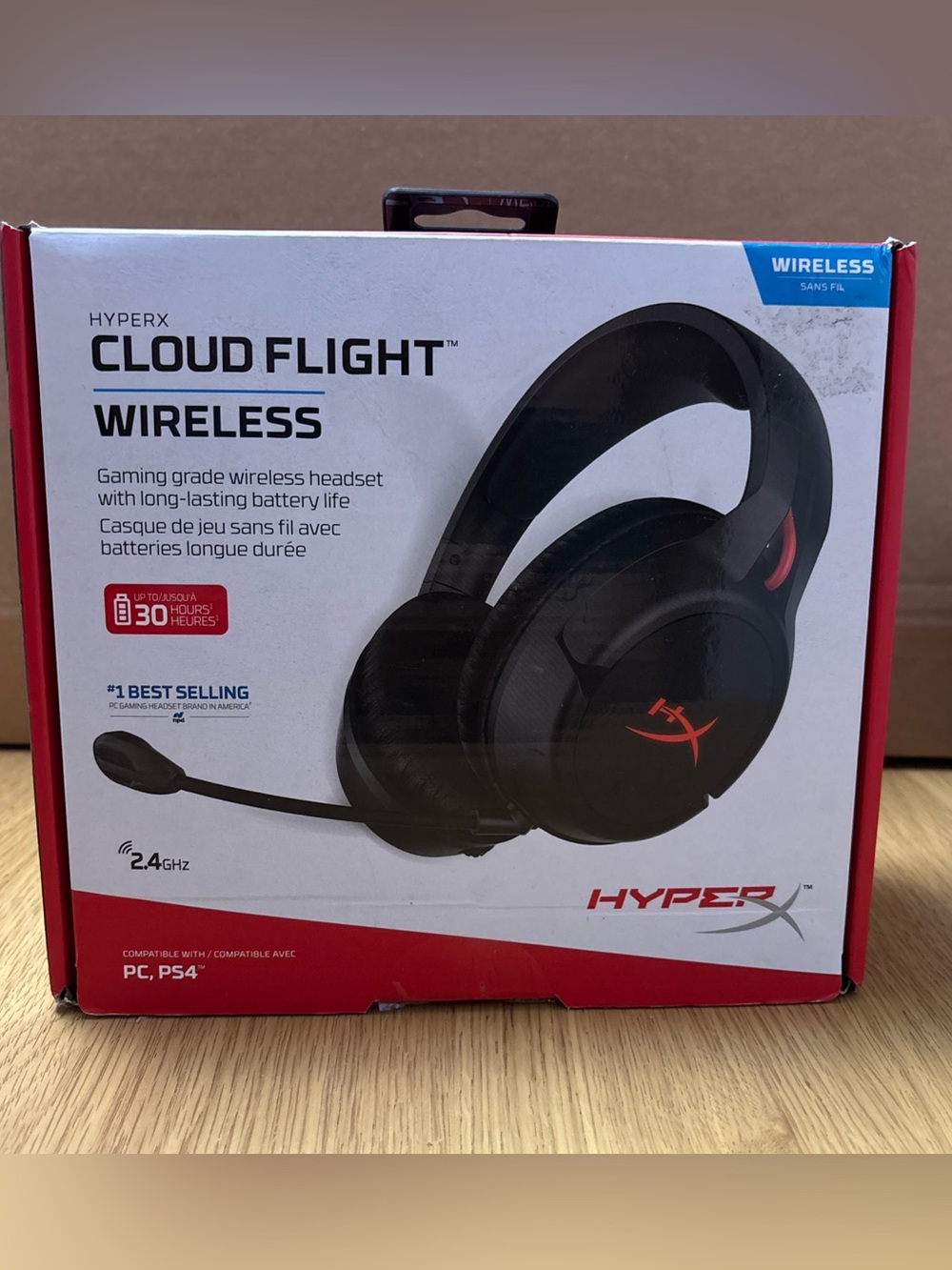 HyperX Cloud Flight Wireless Over-Ear Gaming Headset Open Box New